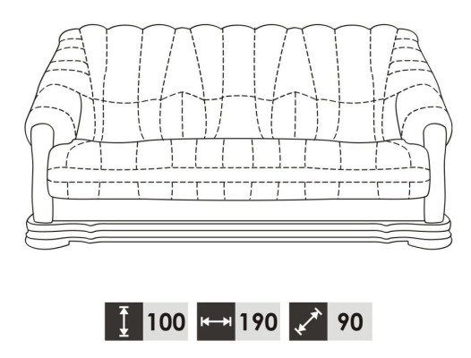 Antik Stil Ledersofa Couch Sofagarnitur 3+1+1 Sitzer Leder Italienisches Polster