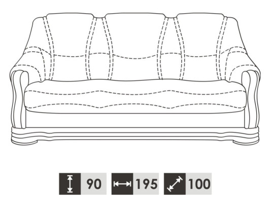 Sofagarnitur 3+2+2 Sitzer Klassischer Couchen Sofas Wohnlandschaft Polster Neu