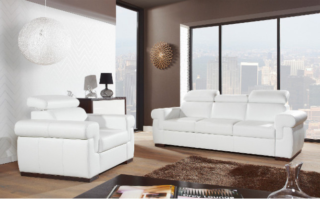 Sofa 3 Sitzer Design Sofas Polster Couchen 100% Leder Relax Moderne