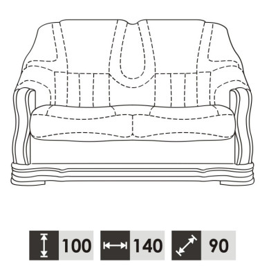 Klassische Sofas Zweisitzer Sofa 2 Sitzer Couchen Polster Neu (ohne 3+1Sitzer)