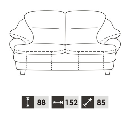 Sofa 2 Sitzer Design Sofas Polster Couchen Leder Relax Deko Moderne Sitz
