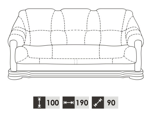 Antik Stil Ledersofa Couch Sofagarnitur 3+1+1 Sitzer Italienisches Leder Polster