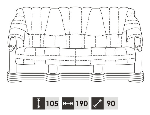 Antik Stil Ledersofa Couch Sofagarnitur 3+1 Sitzer Italienisches Leder Polster