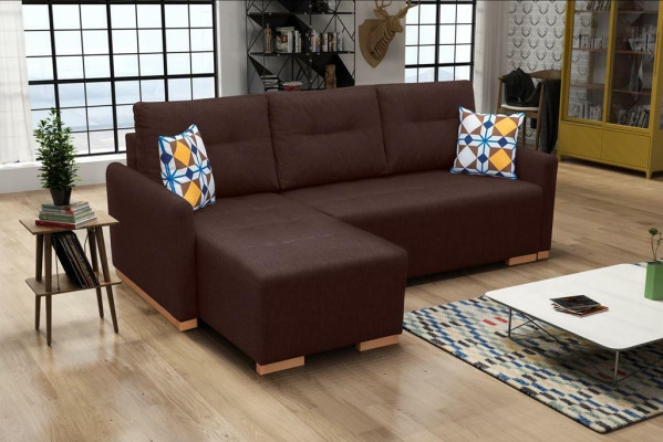 Sofa Designer Schlafsofa Sofa mit Bettfunktion - Bettkasten Couch Ecksofa