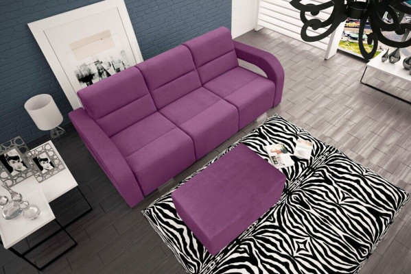 3 Sitzer Luxus Bank Sofa Couch Blau Wohnzimmer Kanzlei Möbel