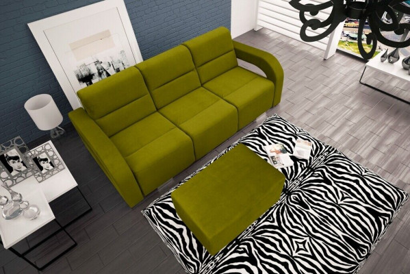 3 Sitzer Luxus Bank Sofa Couch Blau Wohnzimmer Kanzlei Möbel