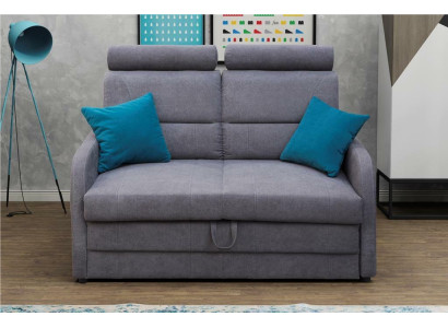 2 Sitz Sofa Couch Sofas Textil Polster Stoff Garnitur Bettfunktion Schlafsofa