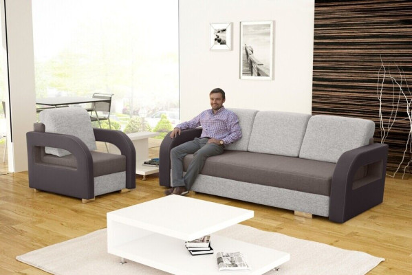 Schlafsofa Sofa Polster Bett Couchen Sofas Couch Sitz Bettfunktion 3 Sitzer Neu