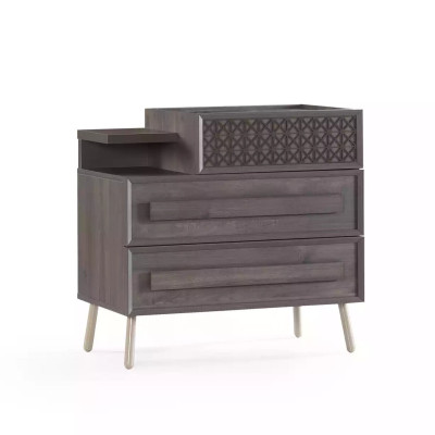 Kinderzimmer Garnitur Jugendbett Kindermöbel Bett Holz Grau Set 5tlg