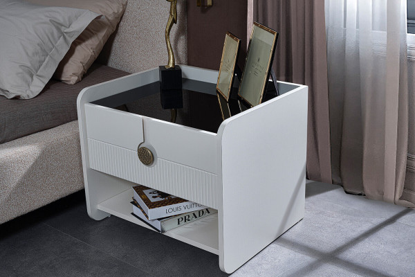 Weiße Schlafzimmer Komplette Garnitur Modernes Bett Kleiderschrank 5tlg
