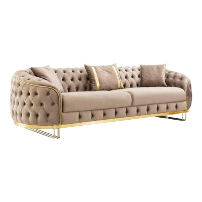 Designer Wohnzimmer Set Besteht aus 3-Sitzer Sofa und 2x Sessel 3tlg.