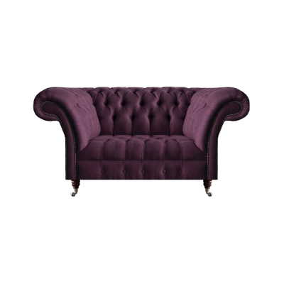 Lila Chesterfield Polstersofa Wohnzimmer Designer Zweisitzer Edle Couch