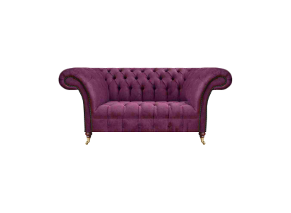 Lila Sofa Zweisitzer Couch Wohnzimmer Einrichtung Polstermöbel Chesterfield