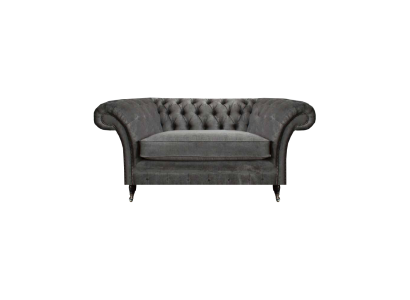 Luxuriöser Grauer Chesterfield Sessel Polstersessel Designer Sitzmöbel