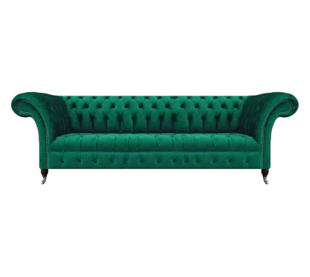 Luxus Sofa Viersitzer Couch Chesterfield Grün Wohnzimmer Sitz Möbel Neu