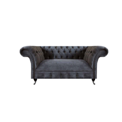 Luxus Sofa Zweisitzer Couch Polstermöbel Wohnzimmer Grau Sofas Chesterfield
