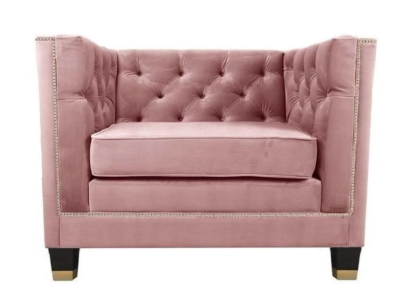 Sessel Chesterfield Textil Stoff Lila Kreative Möbel Neu Wohnzimmer Modern Rosa