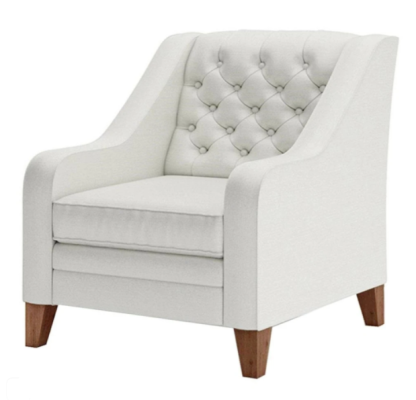 Sessel Textil Stoff Weiß Kreative Möbel Neu Wohnzimmer Modern Chesterfield loft