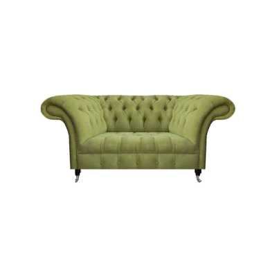 Wohnzimmer Grüner Chesterfield Zweisitzer Polstersofas Designer Möbel