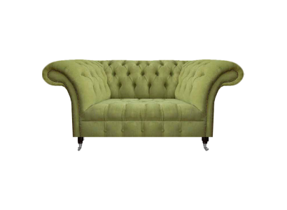 Wohnzimmer Grüner Chesterfield Zweisitzer Polstersofas Designer Möbel