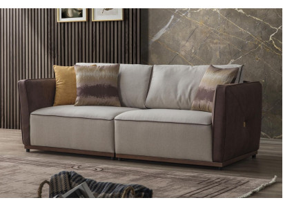 Zweisitzer Sofa Luxus 2 Sitzer Sofas Sitz Wohnzimmer Modern Polyester Stoff Neu