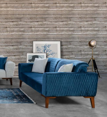 Sofagarnitur 3+3+1 Sitzer Komplette Sofa Sessel Textil Sofas Set 3tlg
