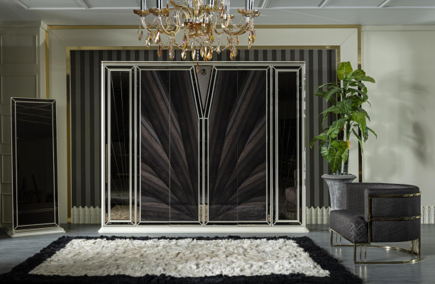 Spiegel Grau Elegantes Design Style Luxus Modern Wohnzimmer Neu Metall Möbel