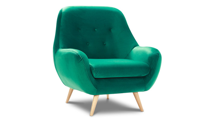 Sessel Club Lounge Designer Stuhl Polster Sofa 1 Sitzer Relax Fernseh Grün Neu