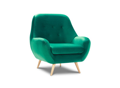 Sessel Club Lounge Designer Stuhl Polster Sofa 1 Sitzer Relax Fernseh Grün Neu