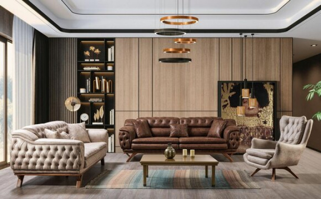 Wohnzimmer Sessel Design Couch  Textil  Luxus Polster Sitzer Neu Modern