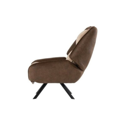 Luxuriöser Brauner Sessel Textilsessel Einsitzer Relax Wohnzimmer Möbel