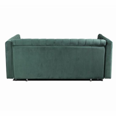 American Style Chesterfield Sofa Couch Leder Polster Dreisitzer Grün