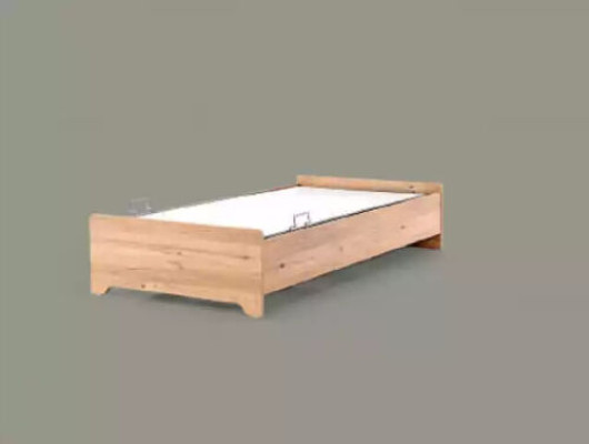 Designerbetten Babybett braun modernes Jugendbett Holzmöbel 100x200cm