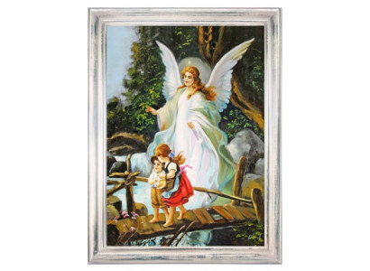 „Engel über den Kindern“ Handarbeit Ölbilder Gemälde Leinwand G102883