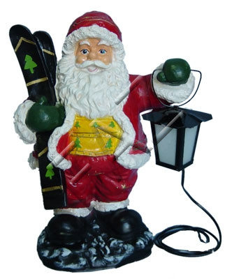 Design Weihnachts deko mit lampe Garten Statue Skulptur Figuren Skulpturen  Neu