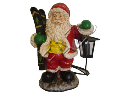 Design Weihnachts deko mit lampe Garten Statue Skulptur Figuren Skulpturen  Neu
