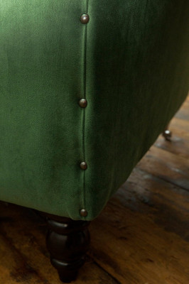 Chesterfield Couch  2 Sitzer Polster Sitz Textil Stoff Leder Couchen Sofas Sofa