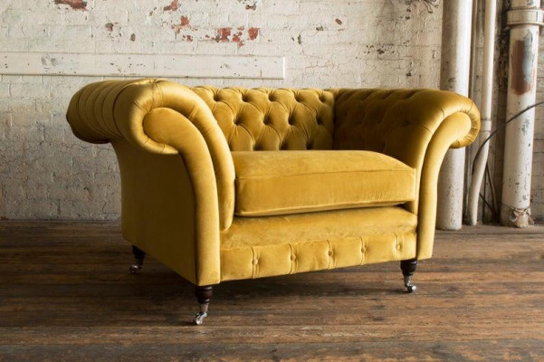 Sitz Polster Klassische Sofa Chesterfield 1 Sitzer der Premium Fernseh Sessel