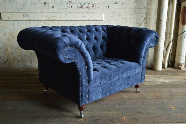 Sessel 1 Sitzer Sofa Polster Sofas Design Luxus Stoffsofas Chesterfield Textil