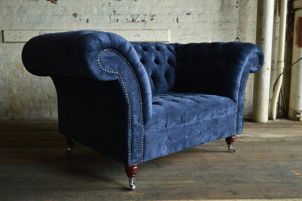 Sessel 1 Sitzer Sofa Polster Sofas Design Luxus Stoffsofas Chesterfield Textil