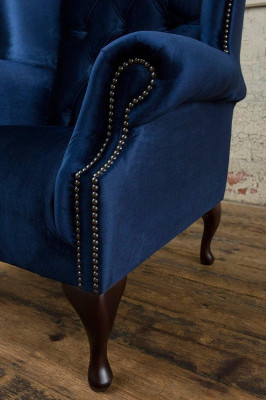 Chesterfield Ohrensessel Sessel 1 Sitzer Polster Couch Sofa Relax Fernseh Neu #1