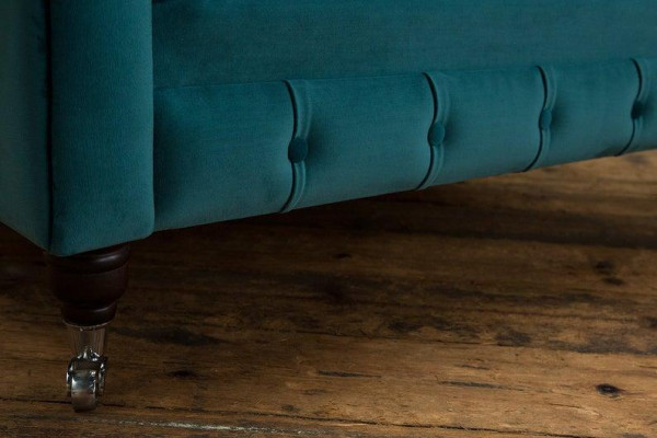 Chesterfield Sessel Fernseh Couch 1 Sitzer Sofa Textil Stoff Couchen Polster 136
