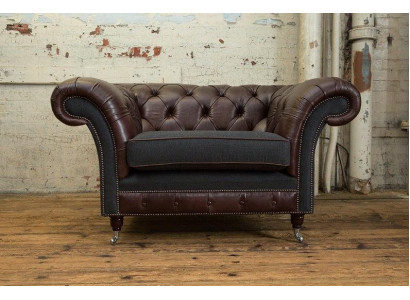 Sessel 1 Sitzer Relax Polster Fernseh Chesterfield Textil Sofa Couchen Leder Neu