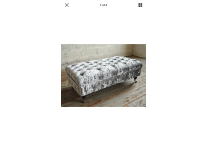 Chesterfield Textil  Hocker XXL Big Fußhocker Polster Sofas Bank Luxus Stoff