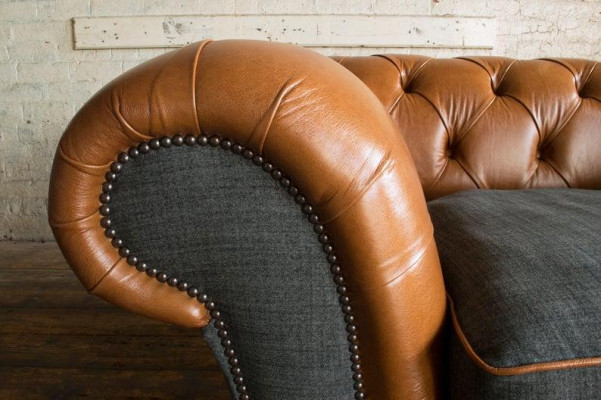 New Luxuriöse Polster Luxus Class Klassische Chesterfield-Sessel 1 Sitzer Weiche