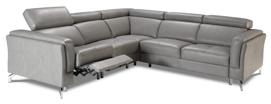 Heim Kino Sofa Couch Polster Couchen Sofas Eck Garnitur Relax Fußstützen Leder