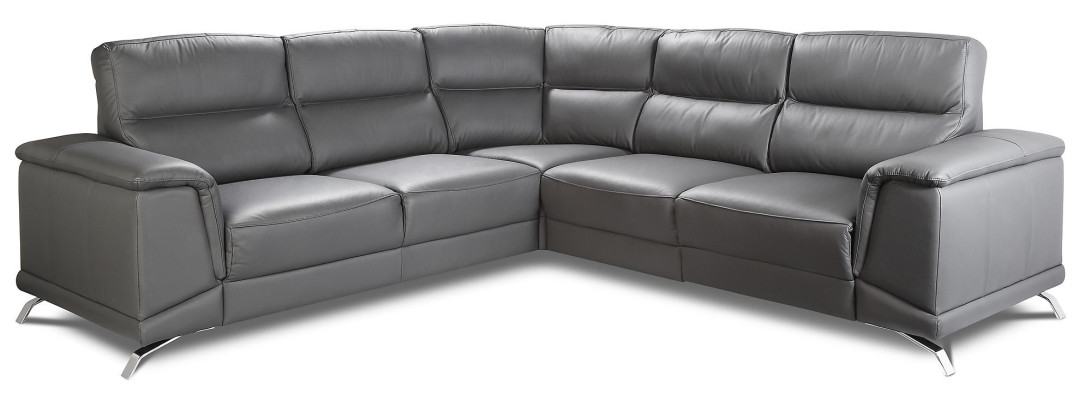 Eck Garnitur Heim Kino Sofa Couch Polster Couchen Sofas Relax Fußstützen Leder