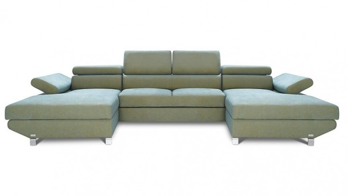 Wohnlandschaft Ecksofa U-Form Sofa Couch Design Couch Textil Modern Polster Neu