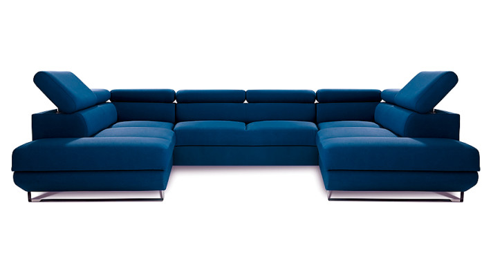 Wohnlandschaft Ecksofa Stoff U-Form Couch Design Polster Eck Modern Sofas Textil