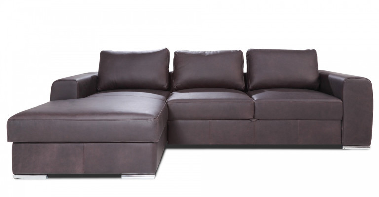 Bettfunktion Ecksofa L-Form Sofa Couch Design Couch Polster Leder Modern Schlaf